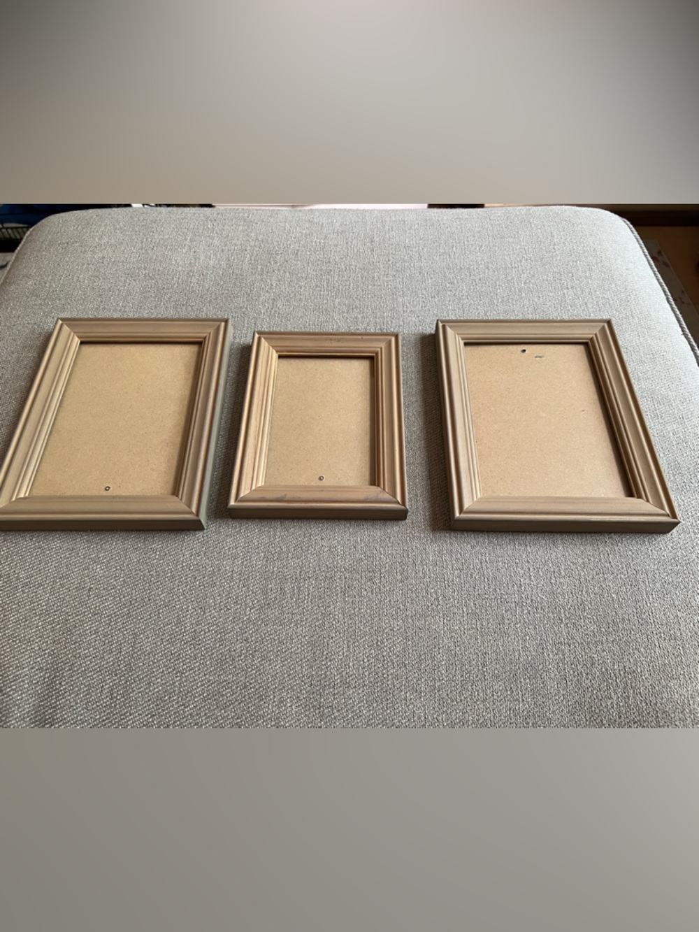 Set of 3 Neutral Wood-Tone Photo Frames